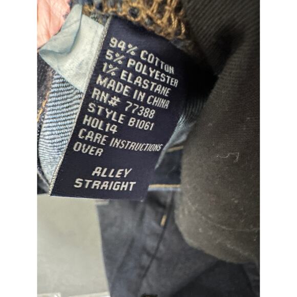 Madewell Dark Wash Alley Straight Denim Cotton Blend Stretch Jeans Size Size 26 - Picture 8 of 8